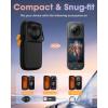 ProCase Carrying Case for Insta360 X5 / X4 (for Cage and Lens Cap), Portable Travel Hard Shell Protective Case Included Wrist Strap Carabiner for Insta 360 X4 X5 Accessories -OrangeBlack