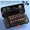 ProCase Carrying Case for Nintendo Switch 2 (2025) with 24 Game Card Slots, Hard Portable Travel Case Storage Bag Protective Pouch for 2025 Nintendo Switch 2 Console & Accessories -Red(Black (Large Size  Fit AC Adapter))