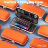 ProCase Carrying Case for Nintendo Switch 2 (2025) with 24 Game Card Slots, Hard Portable Travel Case Storage Bag Protective Pouch for 2025 Nintendo Switch 2 Console & Accessories -Red(Orange (Standard Size))