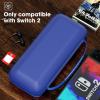 ProCase Carrying Case for Nintendo Switch 2 (2025) with 24 Game Card Slots, Hard Portable Travel Case Storage Bag Protective Pouch for 2025 Nintendo Switch 2 Console & Accessories -Red(Blue (Standard Size))