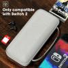 ProCase Carrying Case for Nintendo Switch 2 (2025) with 24 Game Card Slots, Hard Portable Travel Case Storage Bag Protective Pouch for 2025 Nintendo Switch 2 Console & Accessories -Red(Grey (Standard Size))