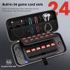 ProCase Carrying Case for Nintendo Switch 2 (2025) with 24 Game Card Slots, Hard Portable Travel Case Storage Bag Protective Pouch for 2025 Nintendo Switch 2 Console & Accessories -Red(Grey (Standard Size))