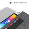 ProCase Carrying Case for Nintendo Switch OLED Model & Nintendo Switch, Portable Travel Bag Ultra Slim Felt Pouch for Switch 2017 / Switch OLED Model 2021 with 5 Game Cartridges Holders –Grey(Black)