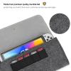 ProCase Carrying Case for Nintendo Switch OLED Model & Nintendo Switch, Portable Travel Bag Ultra Slim Felt Pouch for Switch 2017 / Switch OLED Model 2021 with 5 Game Cartridges Holders –Grey(Black)