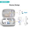 ProCase Carrying Case for Portable Nebulizer Travel, Handheld Nebulizador Machine for Adults Kids, Hard Organizer Holder Storage Bag with Pocket for Chamber Inhaler Spacer Asthma Medicine Kits -Black(Grey)