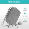 ProCase Carrying Case for Portable Nebulizer Travel, Handheld Nebulizador Machine for Adults Kids, Hard Organizer Holder Storage Bag with Pocket for Chamber Inhaler Spacer Asthma Medicine Kits -Black(Grey)