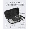 ProCase Carrying Case for ROG Xbox Ally & Xbox Ally X 7″ 2025, EVA Hard Travel Storage Bag with 5 SD Card Slots, Protective Pouch for Handheld Gaming Console & Accessories -Black(White)