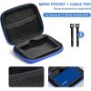 ProCase Carrying Case for Samsung T7 Shield External SSD with 2 Cable Ties, Hard EVA Shockproof Storage Travel Organizer for T7 Shield Portable Solid State Drive USB 3.2 1TB 2TB -Black(Blue)