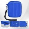 ProCase Carrying Case for Samsung T7 Shield External SSD with 2 Cable Ties, Hard EVA Shockproof Storage Travel Organizer for T7 Shield Portable Solid State Drive USB 3.2 1TB 2TB -Black(Blue)