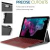 ProCase Case for 12.3″ Surface Pro 7 Plus/ 7/6/ 5/ Pro 2017/ Pro 4/ Pro LTE, Slim Light Smart Cover Stand with Built-in Pen Holder, Compatible with Surface Type Cover -Black(Black)