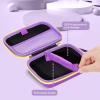 ProCase Collectible Trading Card Case, Hard Travel Carrying Storage Box Holds 300+ Cards for MTG, TCG, Yu-Gi-Oh, Lorcana, Holder Organizer with Removable Divider and Multiple Color Options -Black(Light Purple)