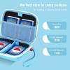 ProCase Collectible Trading Card Case, Hard Travel Carrying Storage Box Holds 300+ Cards for MTG, TCG, Yu-Gi-Oh, Lorcana, Holder Organizer with Removable Divider and Multiple Color Options -Black(Light Blue)