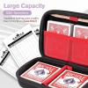 ProCase Collectible Trading Card Case, Hard Travel Carrying Storage Box Holds 300+ Cards for MTG, TCG, Yu-Gi-Oh, Lorcana, Holder Organizer with Removable Divider and Multiple Color Options -Black(Black)