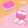 ProCase Collectible Trading Card Case, Hard Travel Carrying Storage Box Holds 300+ Cards for MTG, TCG, Yu-Gi-Oh, Lorcana, Holder Organizer with Removable Divider and Multiple Color Options -Black(Light Pink)