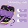 ProCase Collectible Trading Card Case, Hard Travel Carrying Storage Box Holds 300+ Cards for MTG, TCG, Yu-Gi-Oh, Lorcana, Holder Organizer with Removable Divider and Multiple Color Options -Black(Light Purple)