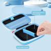 ProCase Collectible Trading Card Case, Hard Travel Carrying Storage Box Holds 300+ Cards for MTG, TCG, Yu-Gi-Oh, Lorcana, Holder Organizer with Removable Divider and Multiple Color Options -Black(Light Blue)