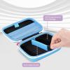 ProCase Collectible Trading Card Case, Hard Travel Carrying Storage Box Holds 300+ Cards for MTG, TCG, Yu-Gi-Oh, Lorcana, Holder Organizer with Removable Divider and Multiple Color Options -Black(Blue)