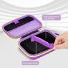 ProCase Collectible Trading Card Case, Hard Travel Carrying Storage Box Holds 300+ Cards for MTG, TCG, Yu-Gi-Oh, Lorcana, Holder Organizer with Removable Divider and Multiple Color Options -Black(Purple)
