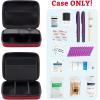 ProCase Diabetic Supplies Hard Travel Case, Diabetes Storage Bag for Glucose Meter, Insulin Pen, Blood Sugar Test Strips, Syringe, Needles and More Kits, Diabetic Care Kits Organizer Holder -Navy(Wine)