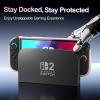 ProCase Dockable Grip Case for Switch 2, Screen Protective PC Front Cover with Foldable Handheld Controller Design, Slim Shockproof Hard Shell Fit for 2025 Switch 2 & Kickstand -Black(Lightpink)