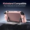ProCase Dockable Grip Case for Switch 2, Screen Protective PC Front Cover with Foldable Handheld Controller Design, Slim Shockproof Hard Shell Fit for 2025 Switch 2 & Kickstand -Black(Lightpink)