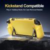 ProCase Dockable Grip Case for Switch 2, Screen Protective PC Front Cover with Foldable Handheld Controller Design, Slim Shockproof Hard Shell Fit for 2025 Switch 2 & Kickstand -Black(Yellow)