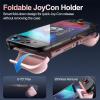 ProCase Dockable Grip Case for Switch 2, Screen Protective PC Front Cover with Foldable Handheld Controller Design, Slim Shockproof Hard Shell Fit for 2025 Switch 2 & Kickstand -Black(Lightpink)