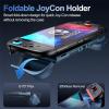ProCase Dockable Grip Case for Switch 2, Screen Protective PC Front Cover with Foldable Handheld Controller Design, Slim Shockproof Hard Shell Fit for 2025 Switch 2 & Kickstand -Black(Red&Blue)