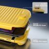 ProCase Dockable Grip Case for Switch 2, Screen Protective PC Front Cover with Foldable Handheld Controller Design, Slim Shockproof Hard Shell Fit for 2025 Switch 2 & Kickstand -Black(Yellow)