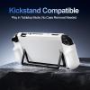 ProCase Dockable Grip Case for Switch 2, Screen Protective PC Front Cover with Foldable Handheld Controller Design, Slim Shockproof Hard Shell Fit for 2025 Switch 2 & Kickstand -Black(White)