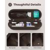 ProCase Electric Toothbrush Travel Case for Oral-B 1000/1500/5000/6000/7000/7500/9600 & iO 7/8/9/10, Philips Sonicare 1100/4100/5100/5300/6100, Water-Resistant Hard Case -L,Plum(Chocolate)