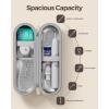 ProCase Electric Toothbrush Travel Case for Oral-B 1000/1500/5000/6000/7000/7500/9600 & iO 7/8/9/10, Philips Sonicare 1100/4100/5100/5300/6100, Water-Resistant Hard Case -L,Plum(Beige)