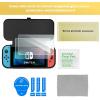 ProCase Flip Cover for Nintendo Switch Case with 2 Pack Tempered Glass Screen Protectors, Detachable Front Cover Protective Case for Nintendo Switch 2017 -Black