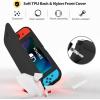 ProCase Flip Cover for Nintendo Switch Case with 2 Pack Tempered Glass Screen Protectors, Detachable Front Cover Protective Case for Nintendo Switch 2017 -Black