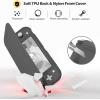 ProCase Flip Cover for Nintendo Switch Lite with 2 Pack Tempered Glass Screen Protectors, Slim Protective Case with Magnetically Detachable Front Cover for Nintendo Switch Lite 2019 -Blue(Grey)