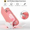 ProCase Flip Cover for Nintendo Switch Lite with 2 Pack Tempered Glass Screen Protectors, Slim Protective Case with Magnetically Detachable Front Cover for Nintendo Switch Lite 2019 -Blue(Coral)