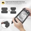 ProCase Flip Cover for Nintendo Switch Lite with 2 Pack Tempered Glass Screen Protectors, Slim Protective Case with Magnetically Detachable Front Cover for Nintendo Switch Lite 2019 -Blue(Grey)