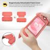 ProCase Flip Cover for Nintendo Switch Lite with 2 Pack Tempered Glass Screen Protectors, Slim Protective Case with Magnetically Detachable Front Cover for Nintendo Switch Lite 2019 -Blue(Coral)