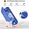 ProCase Flip Cover for Nintendo Switch Lite with 2 Pack Tempered Glass Screen Protectors, Slim Protective Case with Magnetically Detachable Front Cover for Nintendo Switch Lite 2019 -Blue(Blue)