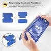 ProCase Flip Cover for Nintendo Switch Lite with 2 Pack Tempered Glass Screen Protectors, Slim Protective Case with Magnetically Detachable Front Cover for Nintendo Switch Lite 2019 -Blue(Blue)