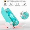 ProCase Flip Cover for Nintendo Switch Lite with 2 Pack Tempered Glass Screen Protectors, Slim Protective Case with Magnetically Detachable Front Cover for Nintendo Switch Lite 2019 -Blue(Turquoise)