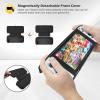 ProCase Flip Cover for Nintendo Switch OLED with 2 Pack Tempered Glass Screen Protectors, Slim Protective Case with Magnetically Detachable Front Cover for Nintendo Switch OLED 2021 -Black(Black)