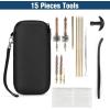 ProCase Gun Cleaning Kit for .223/5.56 Gun with Bore Chamber Brushes, Brass, Jags, Rods and Gun Cleaning Pick in Portable Compact Case Black