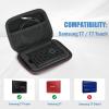 ProCase Hard Carrying Case Compatible for Samsung T7 / T7 Touch Portable SSD with Silicone Cover, Shockproof Storage Travel Organizer for T7 Touch Portable 500GB 1TB 2TB USB Solid State Drives -Red(Black)