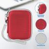 ProCase Hard Carrying Case Compatible for Samsung T7/ T7 Touch Portable SSD with 2 Cable Ties, Shockproof Travel Organizer for 500GB 1TB 2TB USB 3.2 External Solid State Drives Red(Red)