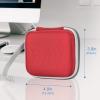 ProCase Hard Carrying Case Compatible for Samsung T7/ T7 Touch Portable SSD with 2 Cable Ties, Shockproof Travel Organizer for 500GB 1TB 2TB USB 3.2 External Solid State Drives Red(Red)