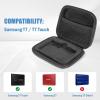 ProCase Hard Carrying Case Compatible for Samsung T7/ T7 Touch Portable SSD with 2 Cable Ties, Shockproof Travel Organizer for 500GB 1TB 2TB USB 3.2 External Solid State Drives Red(Black)