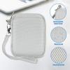 ProCase Hard Carrying Case Compatible for Samsung T7/ T7 Touch Portable SSD with 2 Cable Ties, Shockproof Travel Organizer for 500GB 1TB 2TB USB 3.2 External Solid State Drives Red(Silver)