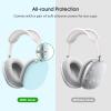 ProCase Hard Case for Apple AirPods Max, Travel Protective Carrying Case with Silicone Ear Cushion Covers, Shockproof EVA Shell with Soft Lining & Accessory Pocket – Green(Lightblue)