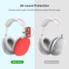 ProCase Hard Case for Apple AirPods Max, Travel Protective Carrying Case with Silicone Ear Cushion Covers, Shockproof EVA Shell with Soft Lining & Accessory Pocket – Green(Red)